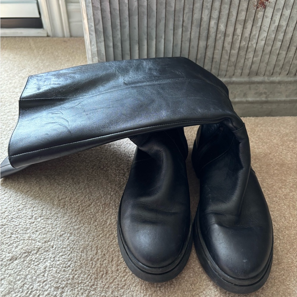Geox Black Women's Combat Boots - Picture 3 of 6